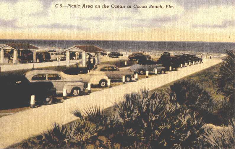 Picinic Area on the Ocean of Cocoa Beach